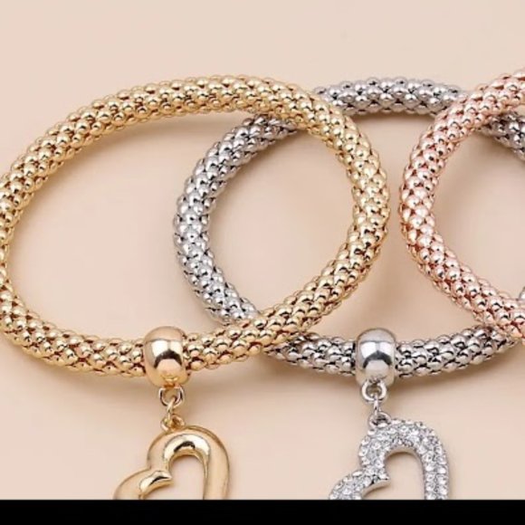 3 Piece Series Woven Bracelets, Popcorn Chain Stackable Elastic Bracelets - Picture 4 of 4